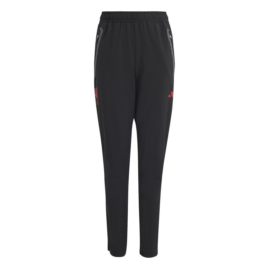 Liverpool Training Trousers Tiro 25 Competition Vis Tech Travel - Black/Strawberry Red Kids-SoccerKits Hub | Buy Soccer Jerseys Online